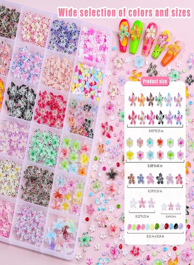 editTime Flower Nail Art Charms, 3D Flowers for Nails Colorful Hawaii Hibiscus Nails 3D Acrylic Flowers Petals Floral Nail Gems for Women Nail Art Design (HawaiiFlowers) - Image 2